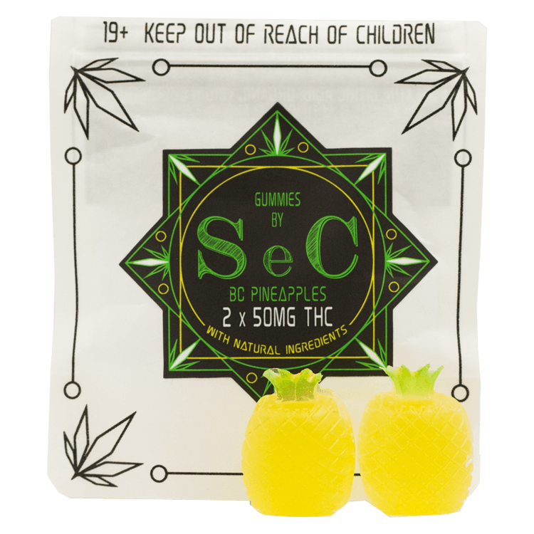 SEC – BC Pineapples – 100mg THC | BC Weed Edible Canada SEC – BC Pineapples – 100mg THC | BC Weed Edible Canada