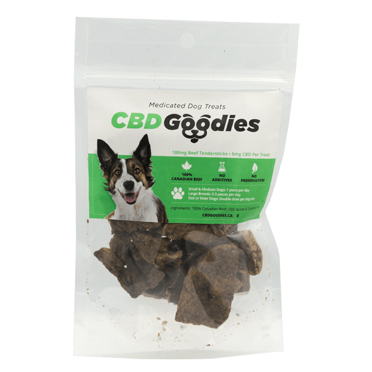 CBD Goodies – Medicated Dog Treats – Beef Tendersticks – 100mg CBD | BC Weed Edible Canada
