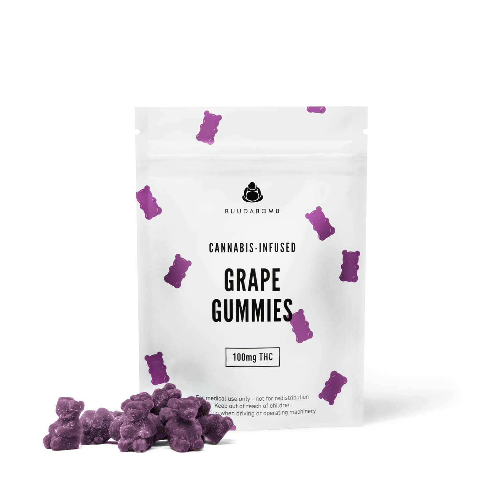 Buudabomb – Grape Gummies 100mg THC | BC Weed Edible Canada