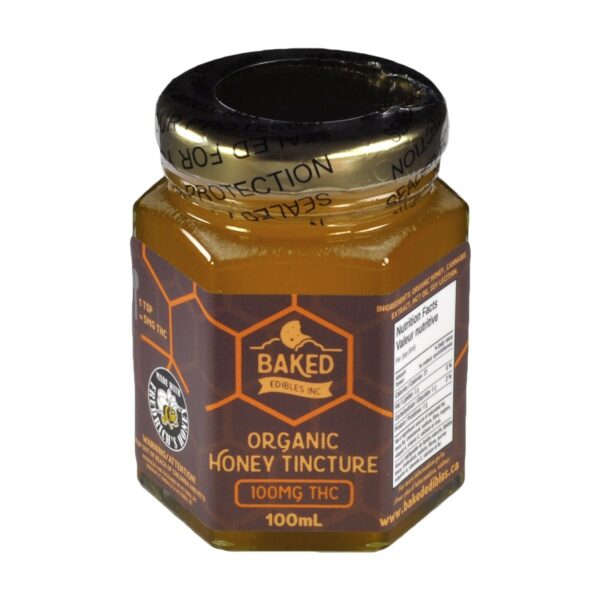 Baked Edibles – Organic Honey Tincture 100mg THC | BC Weed Edible Canada