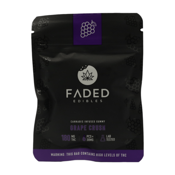 Faded Edibles – Grape Crush – 180mg | BC Weed Edible Canada