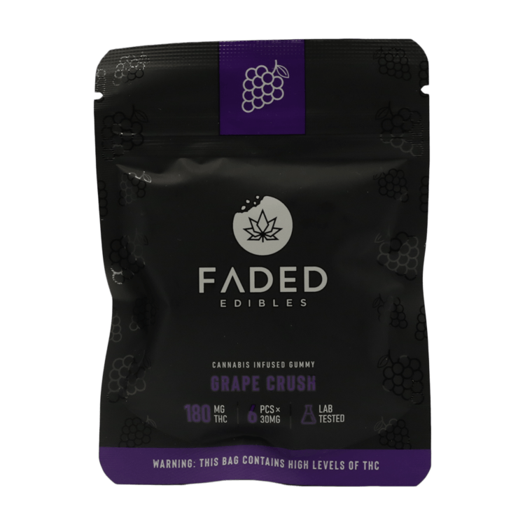 Faded Edibles – Grape Crush – 180mg | BC Weed Edible Canada