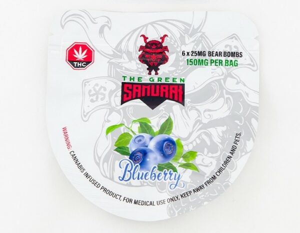The Green Samurai – Blueberry Gummies – 150mg | BC Weed Edible Canada