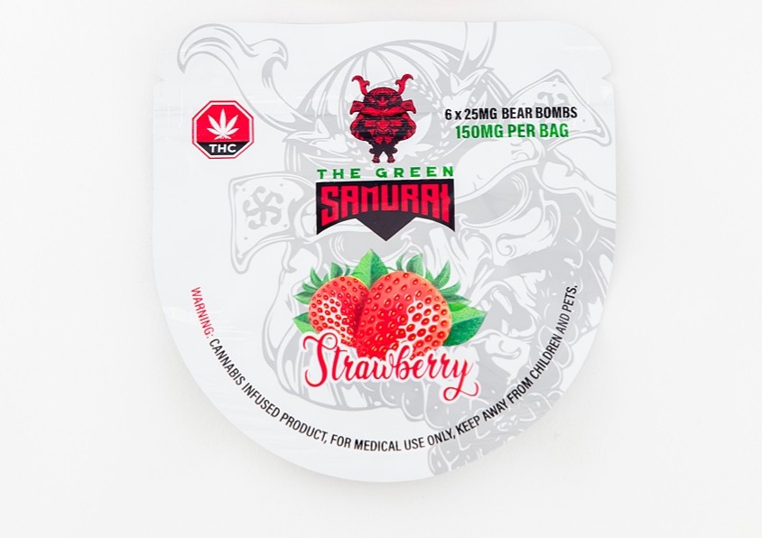The Green Samurai – Strawberry Gummies – 150mg | BC Weed Edible Canada