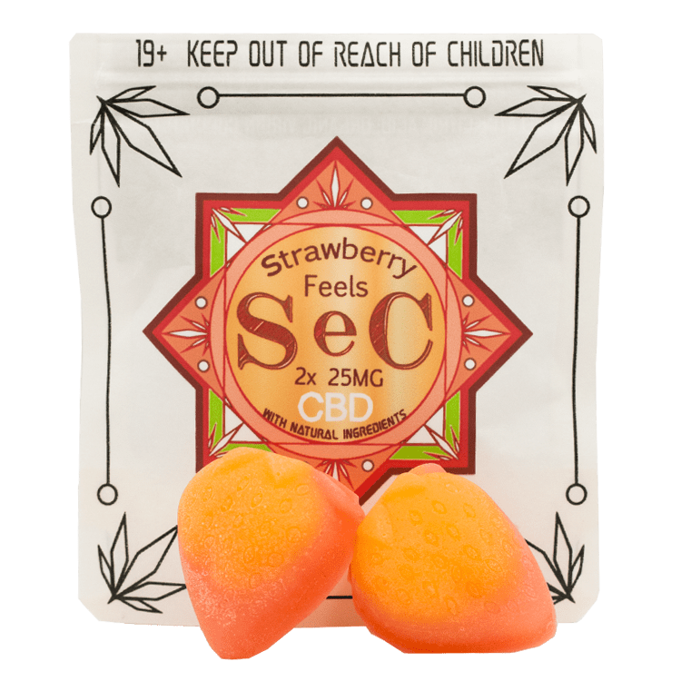 SEC – Strawberry Feels CBD – 50mg | BC Weed Edible Canada