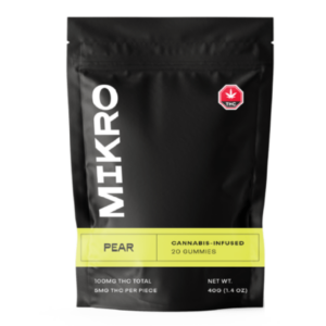 Mikro – THC Gummies – 100mg THC – Pear | BC Weed Edible Canada