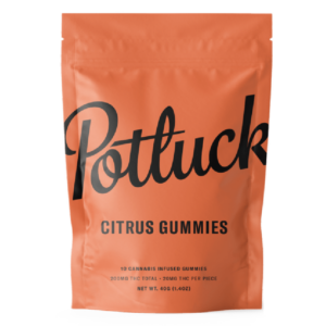 Potluck Extracts – Citrus Gummies – 200mg THC | BC Weed Edible Canada