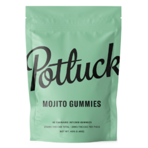 Potluck Extracts – Mojito Gummies (1:1) – 100mg THC / 100mg CBD | BC Weed Edible Canada