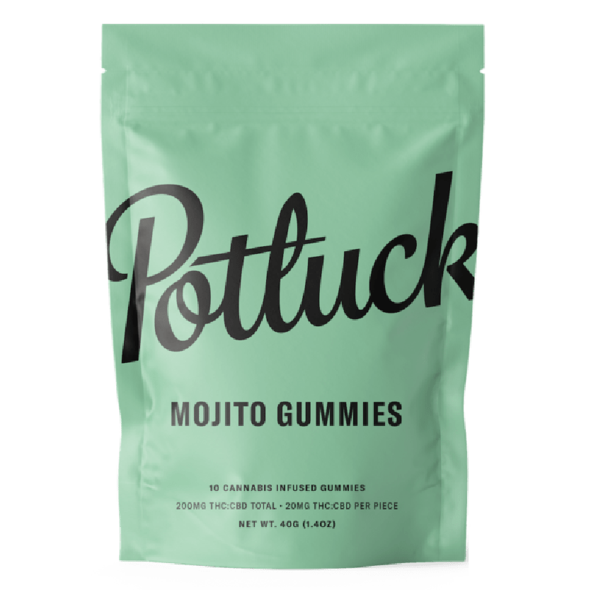 Potluck Extracts – Mojito Gummies (1:1) – 100mg THC / 100mg CBD | BC Weed Edible Canada