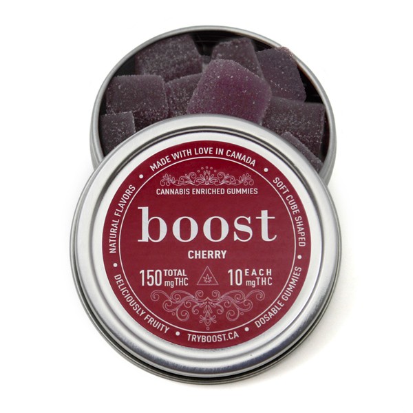 Boost – THC Cherry Gummies – 150mg | BC Weed Edible Canada