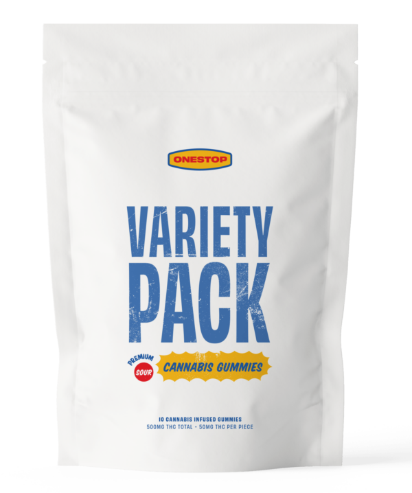 OneStop – Sour Pineapple THC Gummies 500mg | BC Weed Edible Canada